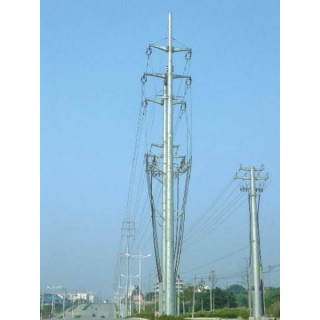 牡丹江市厂家供应10米10kv电力钢杆 转角钢杆 打桩施工