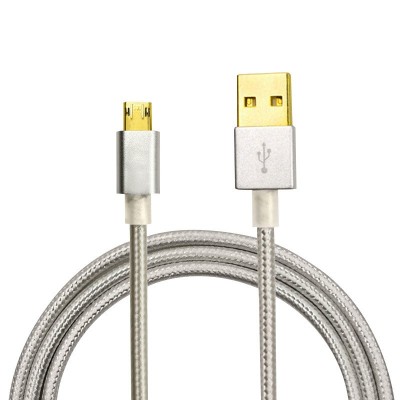 工廠私模安卓雙面插數據線 microUSB充電線 2A鋁合金尼龍數據線