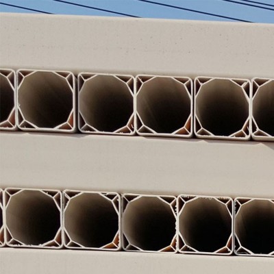 PVC通讯格栅管 灰色单孔塑合金方管 四孔九孔六孔格栅管