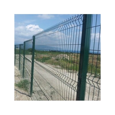桃形柱護欄網三角折彎護欄小區庭院隔離網 河道防護網鐵絲網圍欄