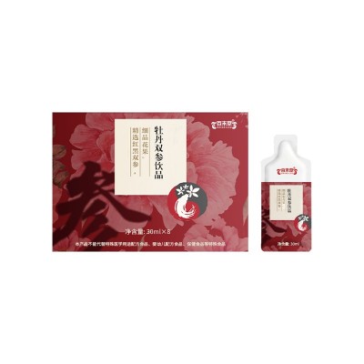 定制加工牡丹雙參飲品 自立袋灌裝異形袋口服液OEM生產(chǎn)廠家