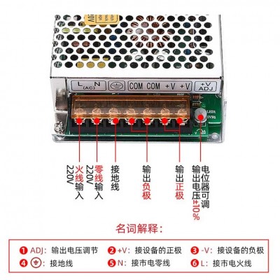 MS-100W-5/12/24/48V小體積型售貨機開關電源