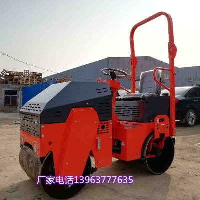 人推式兩輪震動壓路機回填土載人式壓土機瀝青1噸軋平機