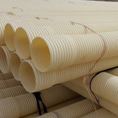 厂家供应PVC材质米黄色穿线管 波纹管110#
