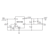 HX1314G是一個同步降壓調節器從高電壓輸入電源