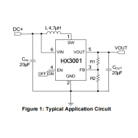 HX3001是高效率的同步，PWM升壓DC/DC轉換器