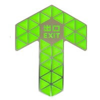 廈門地鐵疏散導向標識，屏蔽門蓄光自發光上下車指示箭頭