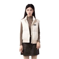 溫碧霞代言IRENENA服裝品牌防風立領羽絨馬甲百搭短款外套